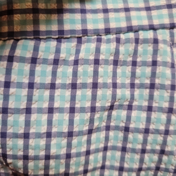 Peter Millar Blue Plaide Seersucker Shorts - Picture 3 of 4